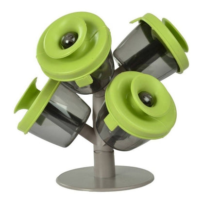 Especiero 6 Piezas Con Tapas Condimentero Organizador Rack
