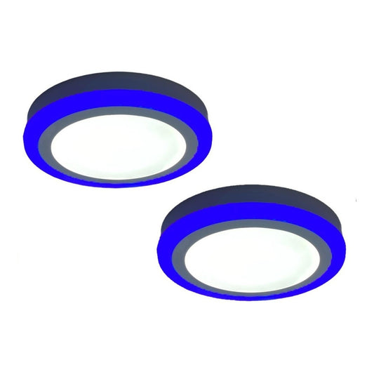 Pack X2 Plafon Led Plafon Techo Focos Led Interior 18+6w Azu