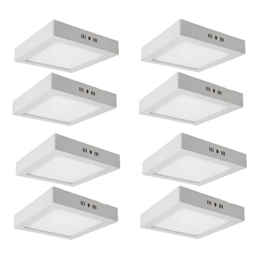 Pack X8 Foco Led Foco Led Sobrepuesto 18w Lamparas Techo