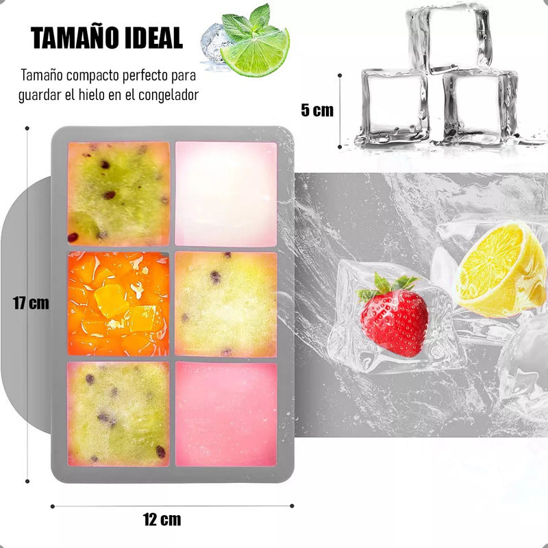 Cubeta De Hielo Silicona 6 Hielos Grandes Negro Hielera Con Tapa Silicona Cubeta 6 Ranuras Hielo Antiadherente Negro Arcashopping Molde Hielo Cubetas De Hielo Con Tapa Bandeja Para Hielo