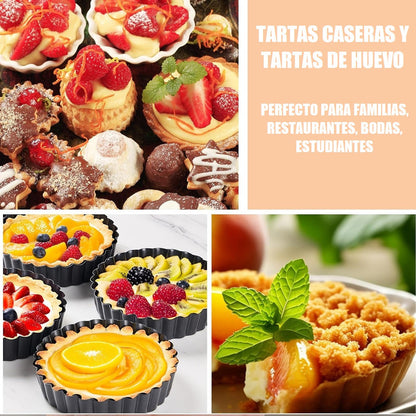 Pack X24 Moldes Mini Tartaleta Individual Desmontable Tarta