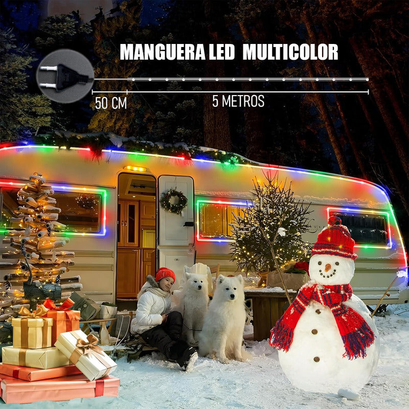 Manguera Led 5 M 8 Secuencias Luces Led De Navidad Luz Led