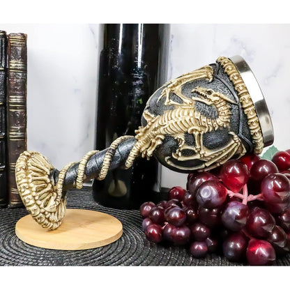 Copa Caliz Dragon Esqueleto Copa Vikingo Gotica Resina