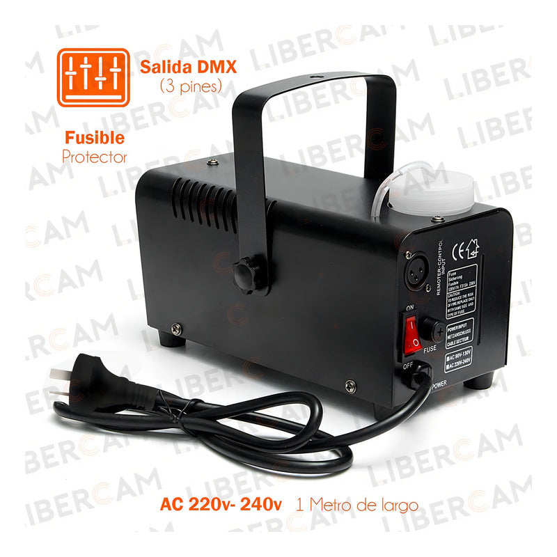 Maquina De Humo 600w C/control Inhalambrico Color Negro