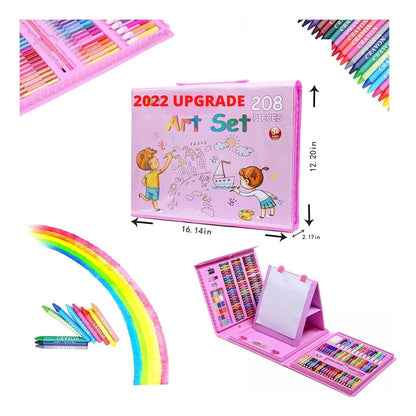 Set De Arte Maleta De Lápices 208pcs Para Colorear Crayones