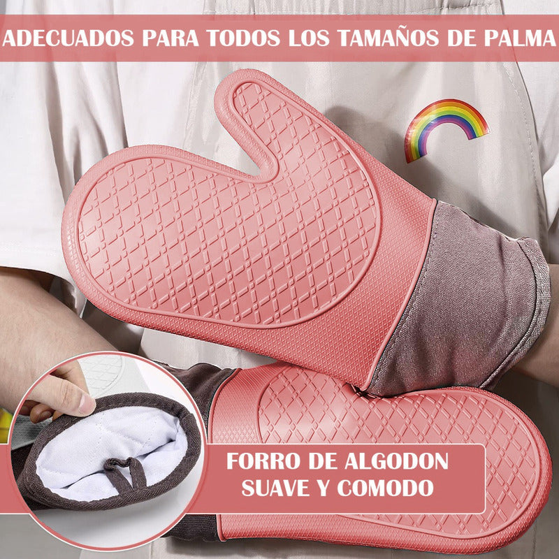 Guantes Para Horno Toma Ollas Guantes De Silicona Cocina