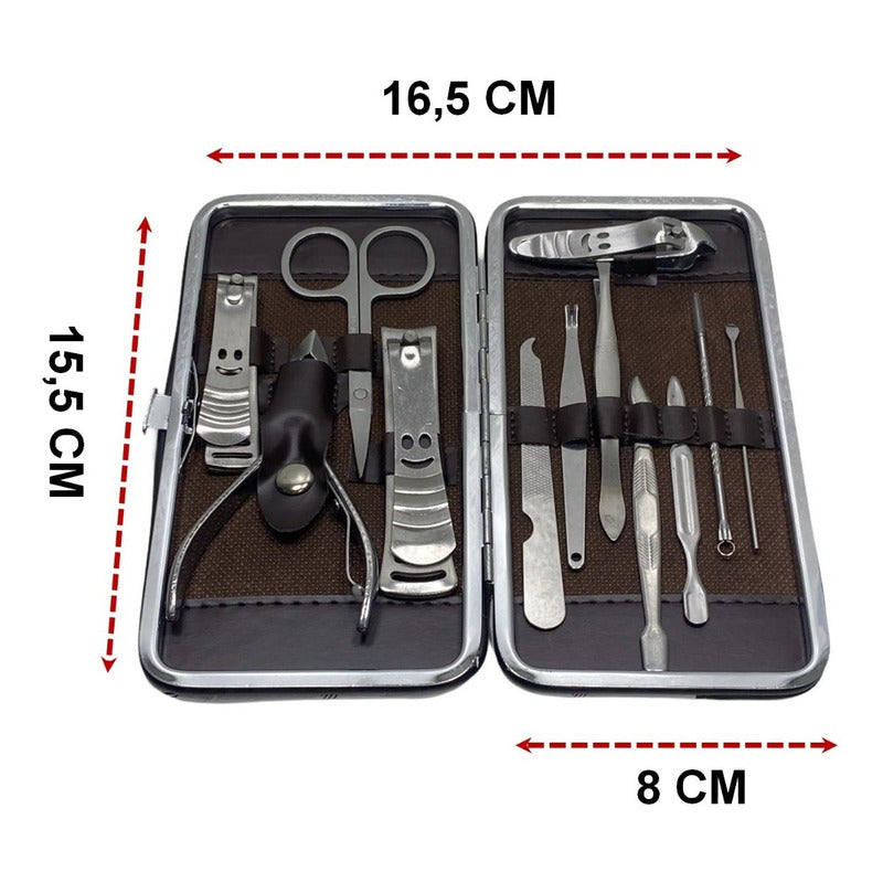 Set Manicure Permanente 12 Pieza Corta Cuticulas Profesional