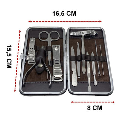 Set Manicure Permanente 12 Pieza Corta Cuticulas Profesional