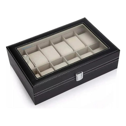 Caja Organizador De Relojes Estuche Arcashopping Exhibidor De Reloj 12pza Caja Organizadora Estuche Relojeria