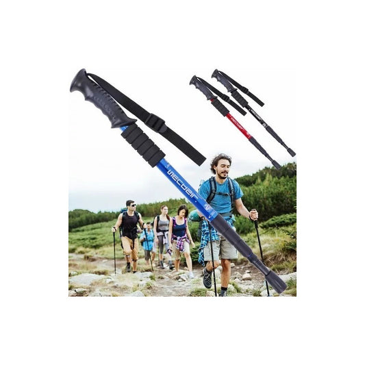 1 Bastón Plegable Ligero Senderismo Treking Caminar Escalar Color Azul
