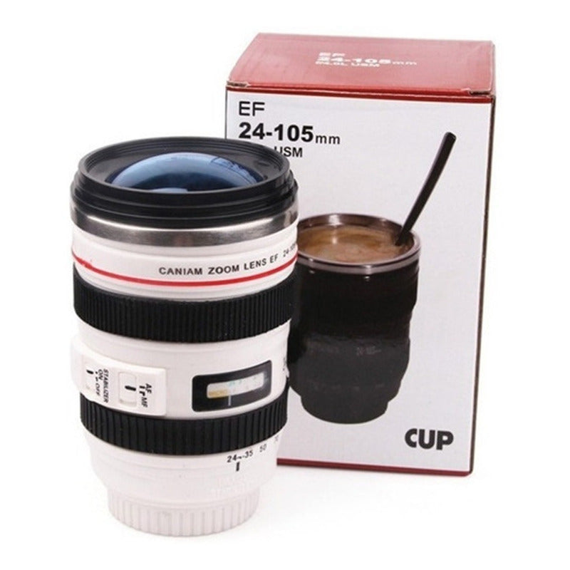 Tazon Taza Cafe Mug Tipo Lente De Camara Fotografica Alumini