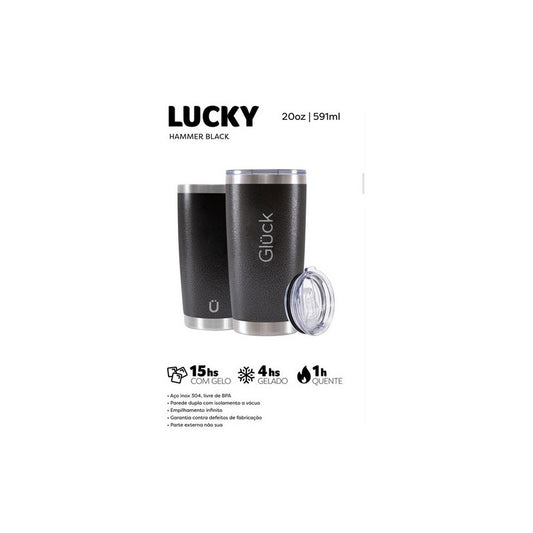 Vaso Térmico Para Cerveza Lucky Hammer Black Gluck De 591 Ml