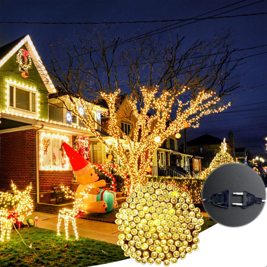 Luces De Navidad Guirnalda 200 Led Luces Led Navidad Amarill