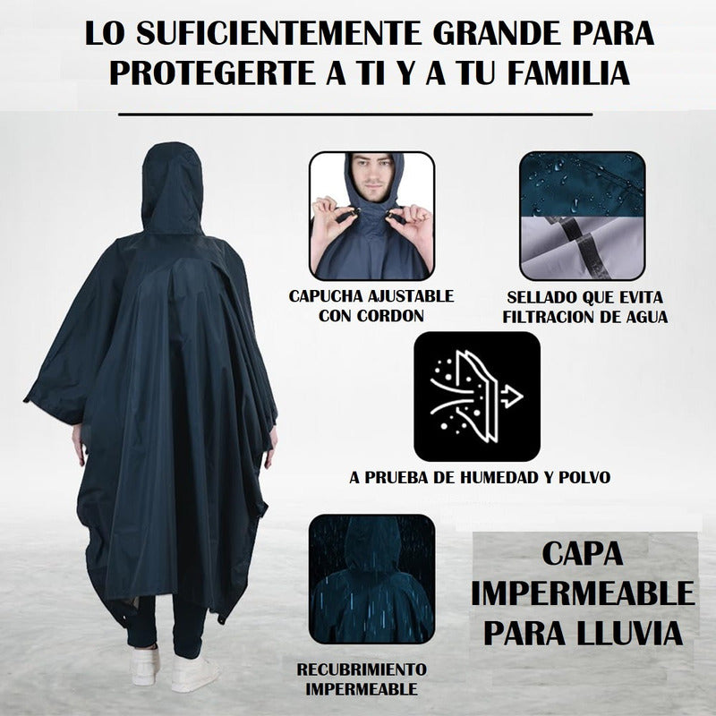 Poncho Lluvia Impermeable Chaqueta Impermeable Lluvia Traje