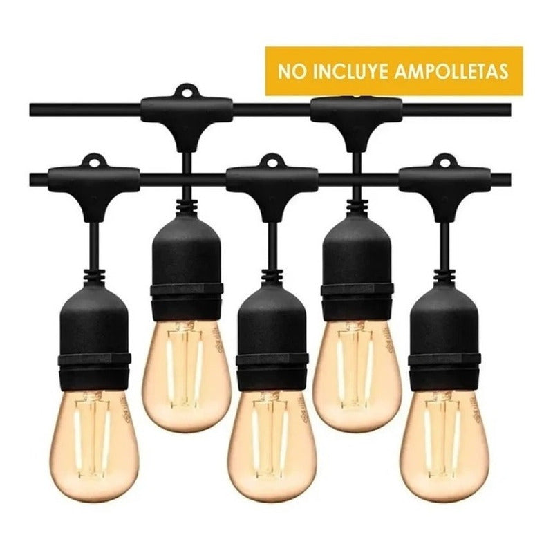 Guirnalda De Luces 10 Metros Para Ampolletas E27 Guirnaldas