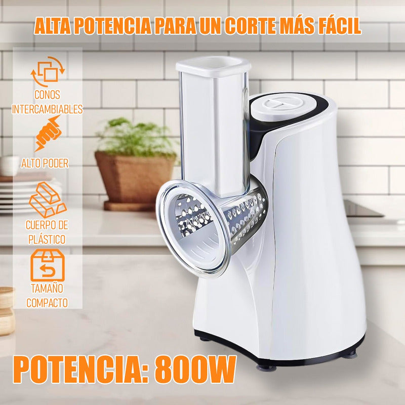 Cortadora De Vegetales Electrica Rebanador Verduras Rallador