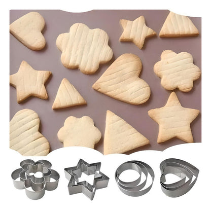Kit De 12 Moldes Cortadores De Masa Para Moldes De Galletas De Acero Inoxidable