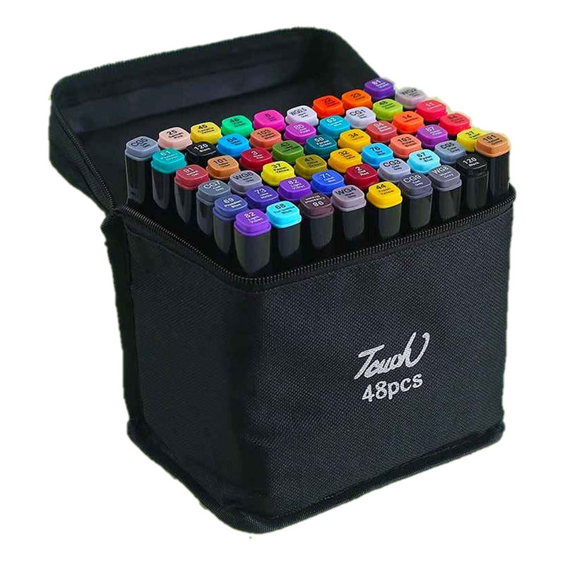 48 Marcadores Dibujo Doble Punta Touch Yuze Colores Escolar