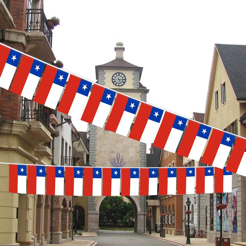 Pack X3 Guirnaldas Fiestas Patrias Banderines Decorativo 3m
