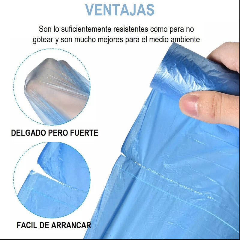 Bolsas De Basura 50x60cm Bolsas Plásticas Azules 50 Unidades