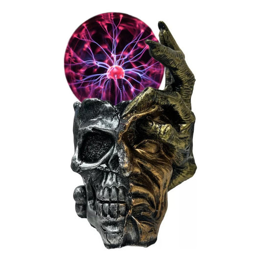 Lámpara De Velador Lámpara Tesla Plasma Bola Calavera Mágica