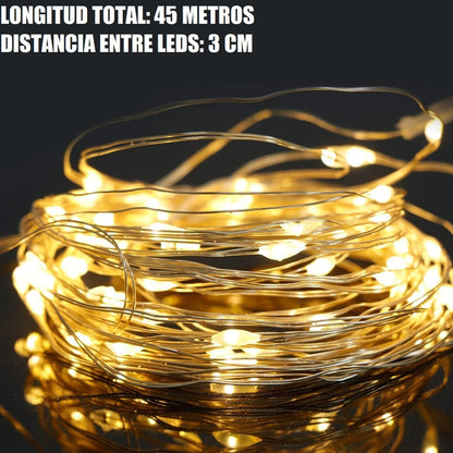 Guirnalda Alambre Hada Manguera Led Luces Navideñas Led 45m