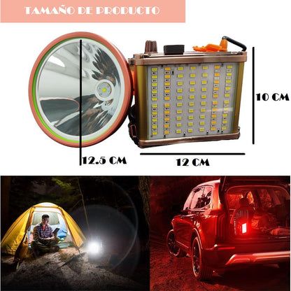 Foco De Caza Linterna Minera Recargable Camping Lampara 300w