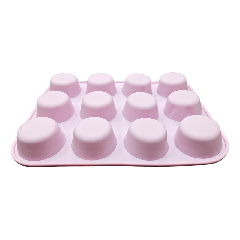 Pack X2 Molde Cupcakes Molde De Silicona 12 Cup Molde Muffin