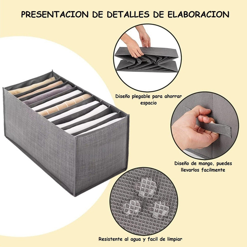 Pack X3 Organizador De Ropa De 9 Divisiones Ropa Interior