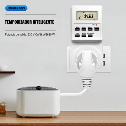 Enchufe Timer Digital Programable Temporizado 24h Timer Enchufe Digital 230v 3500w Arcashopping Enchufe Digital Enchufe Programable Temporizador Dimmer 24hrs Enchufe Inteligente