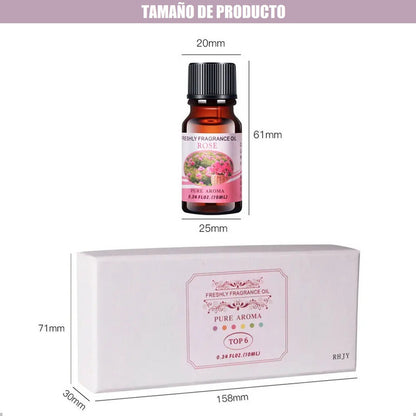 Pack 6 Esencias Para Humidificadores Aceites Aromaticos Humi