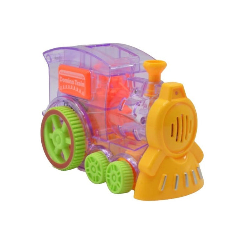 Tren Domino De Juguete Tren Automático Juego Didáctico Color