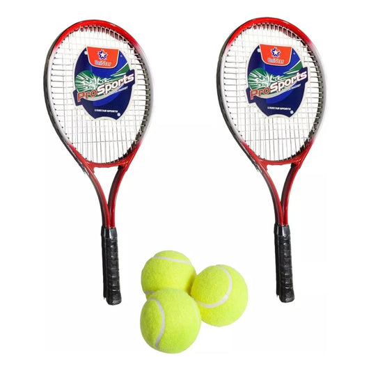 Pack X2 Raquetas De Tenis Para Adultos Abs X3 Pelotas Rojo Raquetas Con Funda Nylon Raquetas De Tenis Novatos Rojas Arcashopping Set 2 Raquetas De Tenis + 3 Pelotas Raqueta Tenis Con Funda