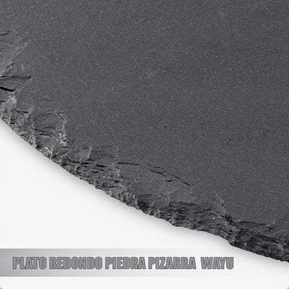 Plato Redondo De Piedra Pizarra Plato Wayu Platos De Piedra Pizarra Arcashopping Bandeja De Piedra Plato Decorativo De Piedra Platos Cocina Wayu 25 Cm Platos Redondos