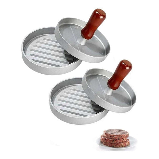 Pack X2 Molde Hamburguesa Prensa Para Hamburguesas Asado