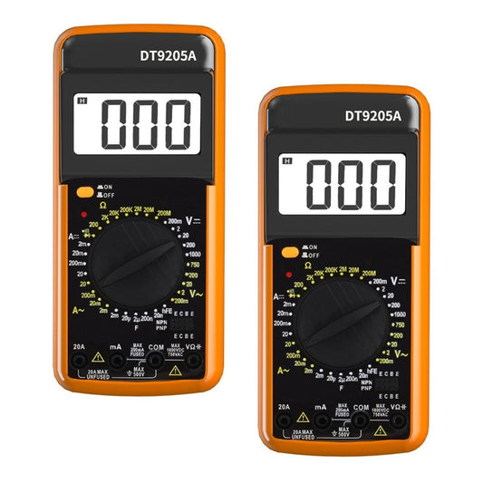 Pack X2 Tester Electrico Digital Multimetro Dt-9205a Multite