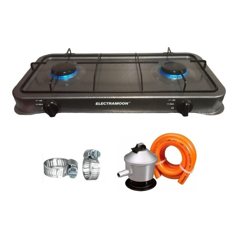 Set Cocinilla A Gas Regulador Manguera Cocinilla Camping