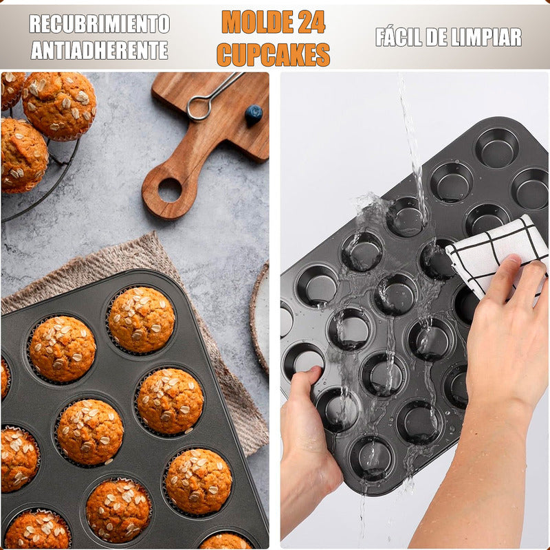 Molde Cupcake Moldes Muffins Baratos Moldes 24 Mini Cupcake Arcashopping Molde Para Magdalenas Molde Antiaderente 24 Cupcakes Moldes De Metal 24 Tazas Moldes Bandeja Para Hornear
