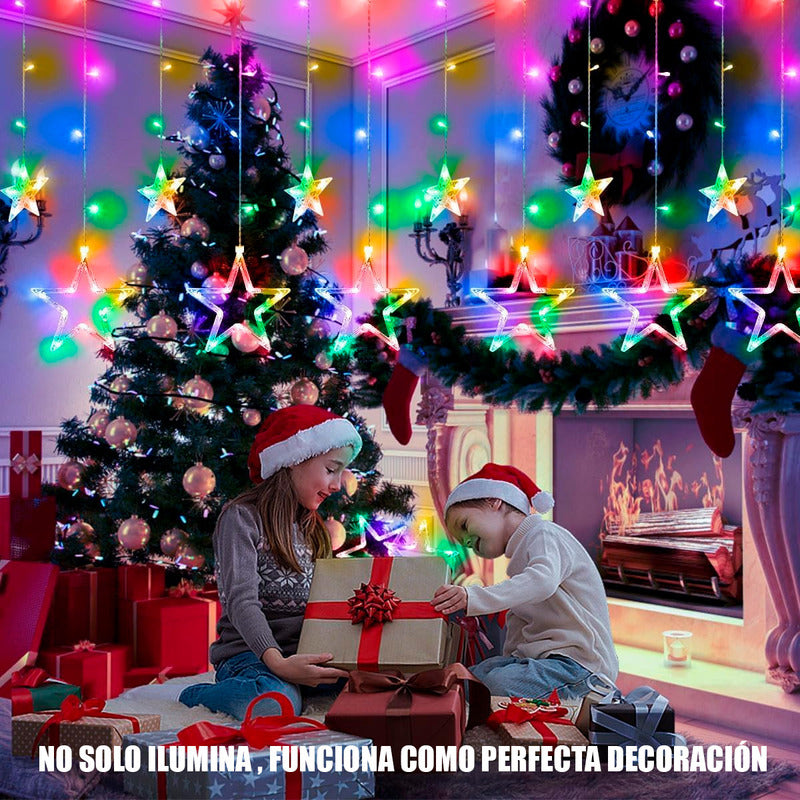 Luces Navideñas Luces Led Luces Cascada Guirnalda Multicolor Arcashopping Luces Led Luces Cascada Guirnalda Luces Exterior Estrella Guirnaldas Led Luces Navideñas Luces Led Luces Navideñas Exterior