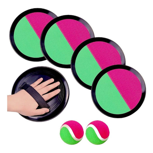Pack X2 Juego Paleta De Playa Con Velcro Atrapa Pelota