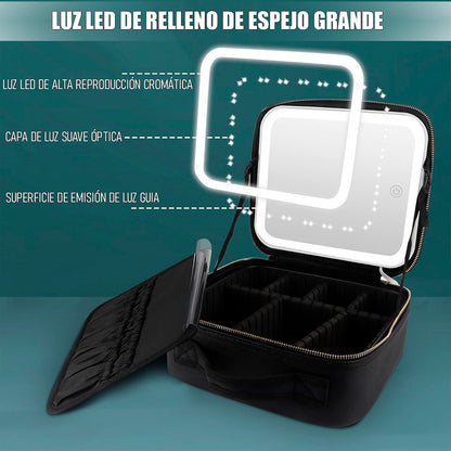 Cosmetiquero Con Espejo Organizador Led Cosmeticos Maleta Para Cosmeticos Arcashopping Organizador Cosmeticos Organizadores De Maquillaje Organizadores Maquillaje Organizador De Brochas