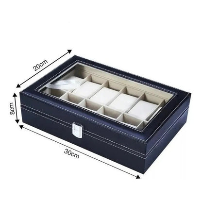 Caja Organizador De Relojes Estuche Exhibidor De Reloj 12pza