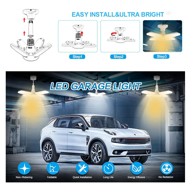 Ampolleta Plegable 60w Led Luz Fria Ampolleta Led E27 Ajusta