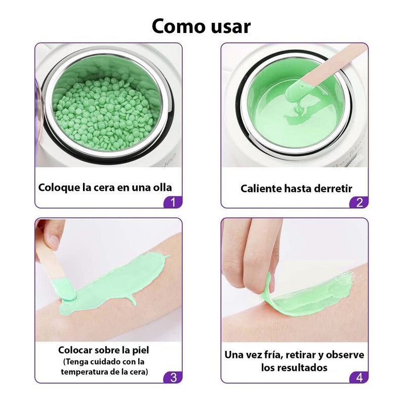 Cera Depilatoria Elástica 200g Cera Depilatoria Para Olla