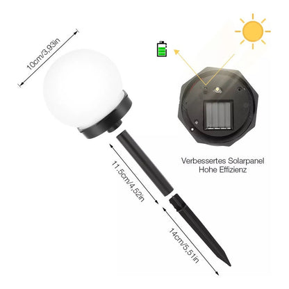 Pack X6 Faroles Solares Lampara Jardin Solar Jardin Exterior Estructura Blanco