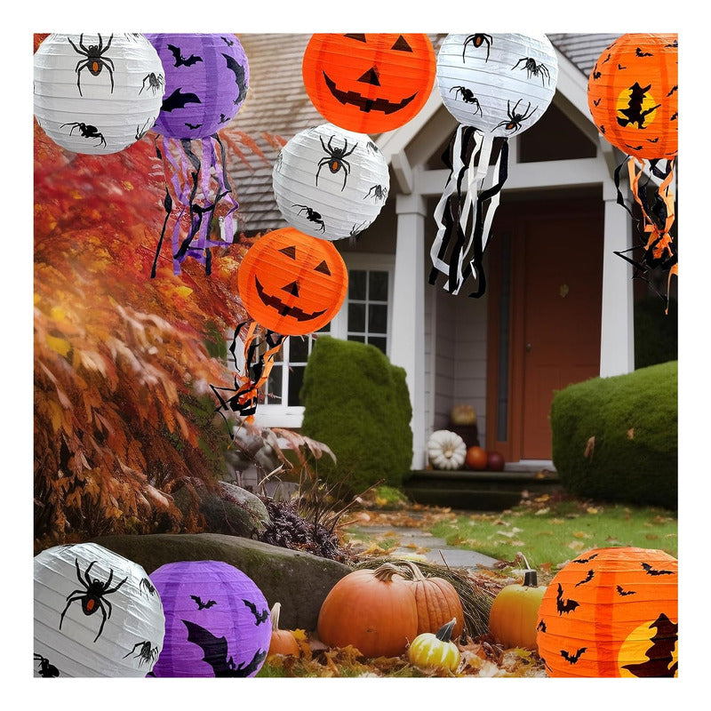Farol De Papel Decorativo Halloween Faroles Adorno Fiestas