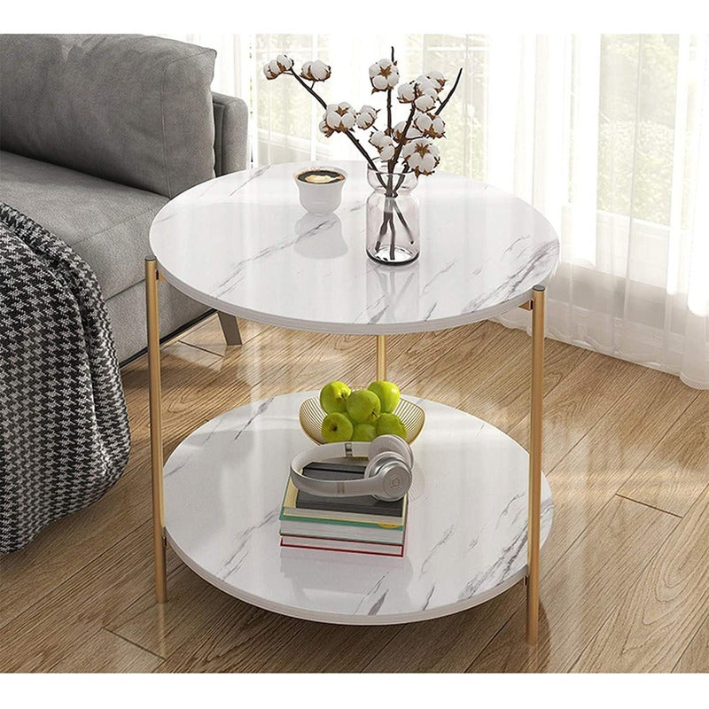 Mesa Centro Mesa Auxiliar Decorativa Mesa Madera 2 Niveles