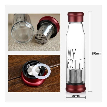 Botella Infusor De Vidrio Infusor De Te Con Funda 550ml