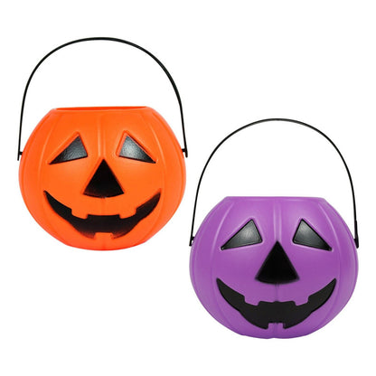 Mini Cubo Calabaza Para Dulces Halloween Cubo Dulce O Truco