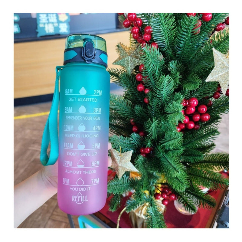 Botella De Agua Deportiva 1 Litro Portátil Para Viajes